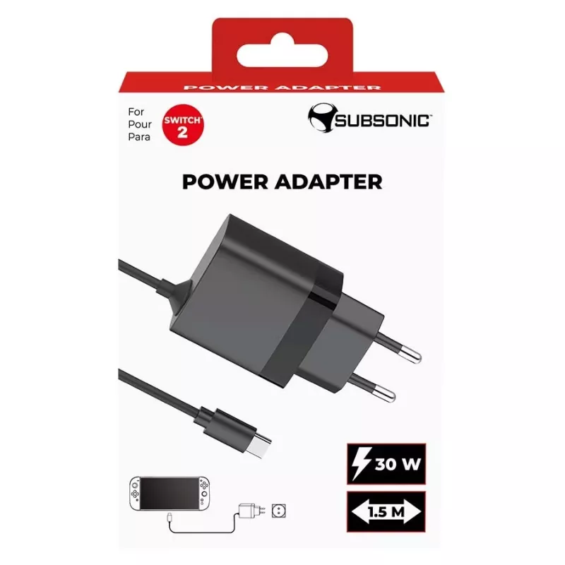 Fonte de alimentação SUBSONIC SA5713 para Switch 1/2 15V 2,5A