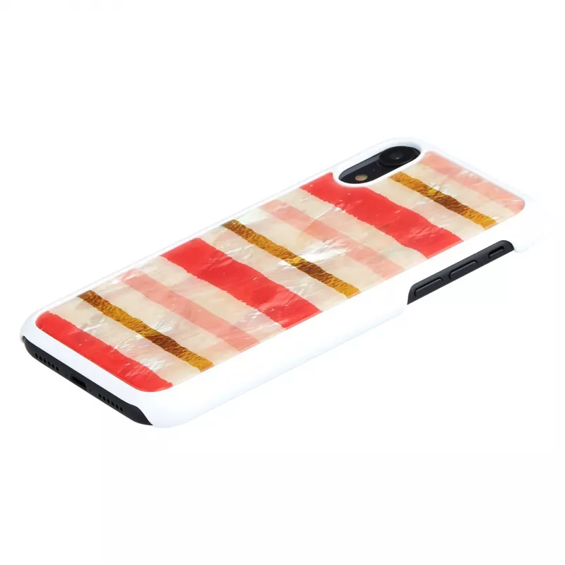 Capa de proteção iKins para iPhone XR — design Short Cake, branca