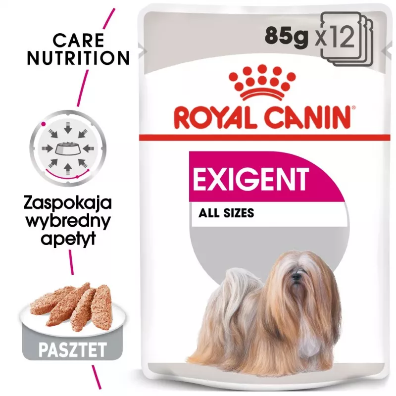 Comida húmida para cães Royal Canin Exigent Meat Universal 12×85 g — aves, adultos, para cães exigentes
