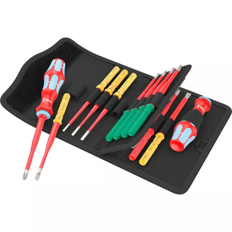 Wera Kraftform Kompakt VDE aço inoxidável 17 conjunto de chaves de fendas extra finas (05006631001)