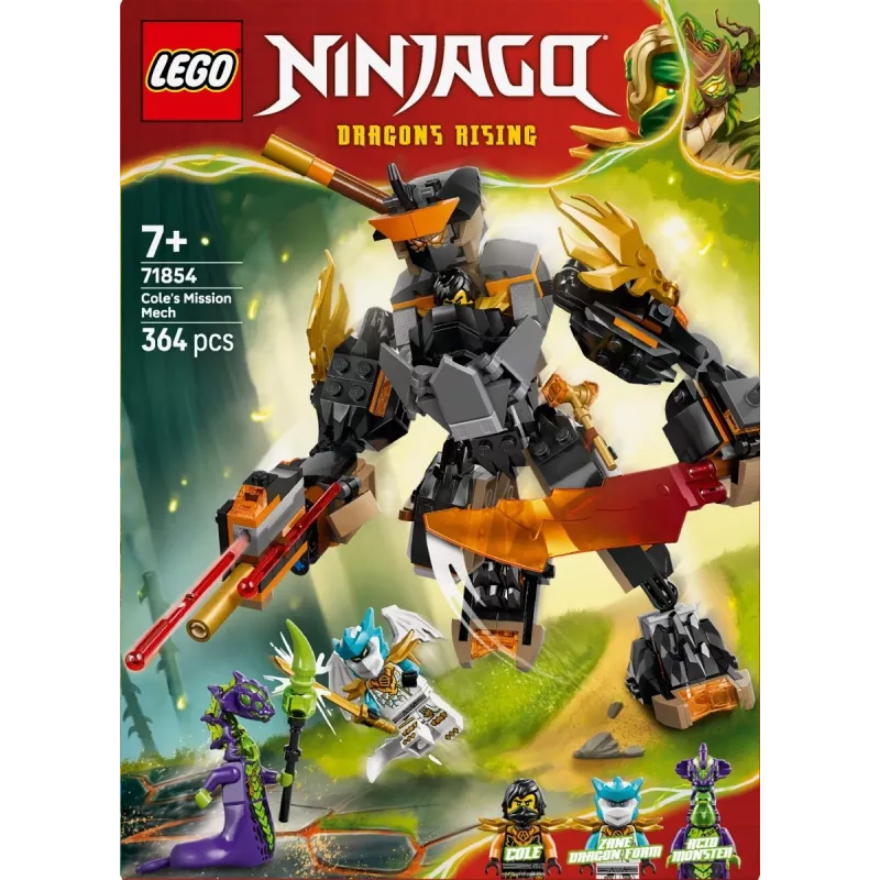 LEGO NINJAGO 71854 Mech de combate do Cole e dragão do Zane