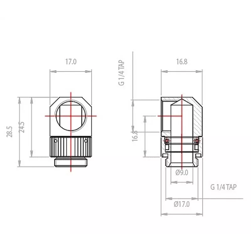 Peça/acessório para sistema de refrigeração de computador Koolance NZL-LXG1
