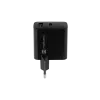 Carregador com fios para dispositivos móveis NATEC NUC-2143, 45 W, USB-C PD 3.0 + USB-A QC 3.0, 110–240 V, preto