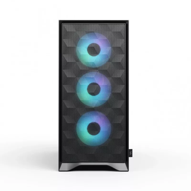 Caixa de PC Midi-Tower Fractal Design Pop 2 Air preto Solid — suporte ATX, 3 ventoinhas frontais de 120 mm, baías para unidades de 2,5/3,5