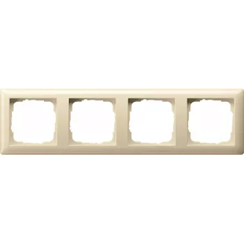 Moldura GIRA 4 módulos 021401 Standard 55 branco-creme 021401