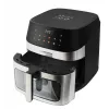 Fritadeira de ar quente ESPERANZA EKA005, capacidade de 8 L, 1600 W, controlo tátil, 10 programas, aço inoxidável, preto