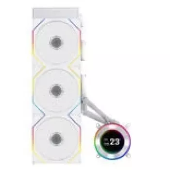 Refrigeração líquida tudo-em-um Lian Li Hydroshift II LCD-C 360TL — ventoinha de 120 mm, 200–2600 rpm, FDB, branco
