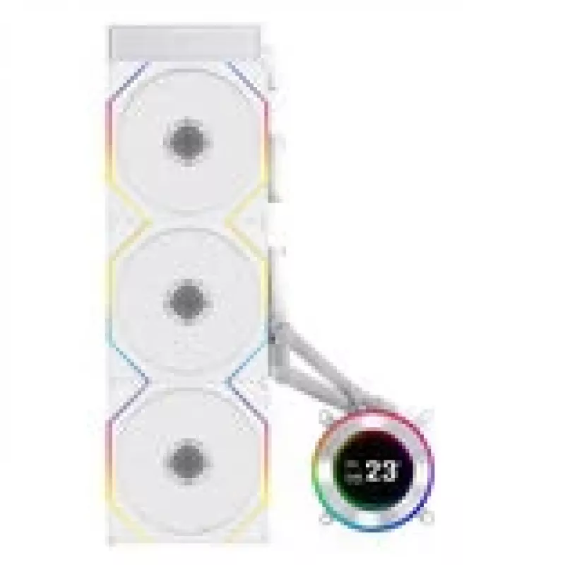 Refrigeração líquida tudo-em-um Lian Li Hydroshift II LCD-C 360TL — ventoinha de 120 mm, 200–2600 rpm, FDB, branco