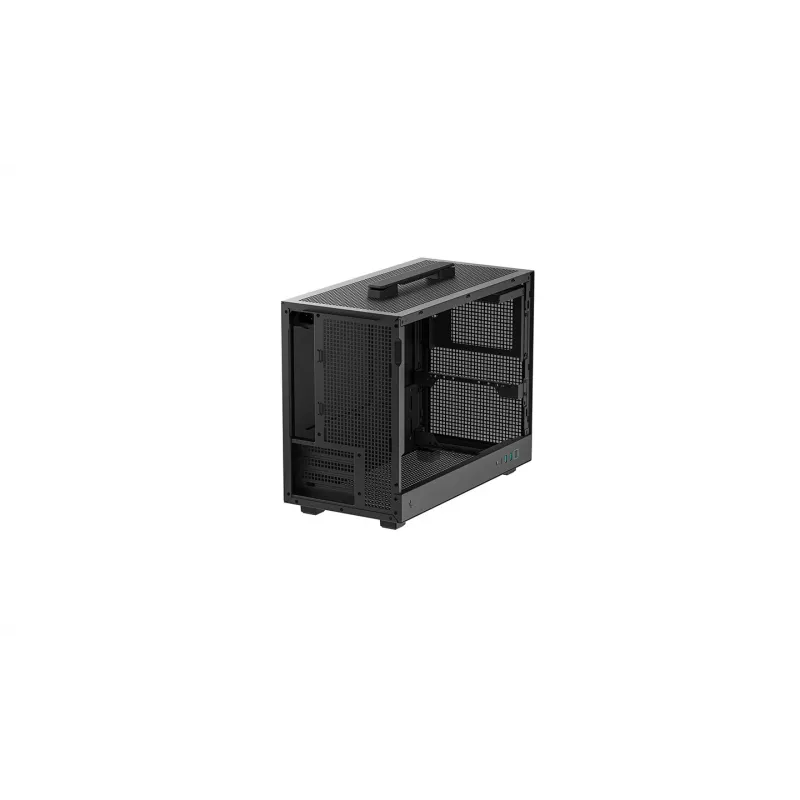 DeepCool CH160 PLUS R-CH160-BKNGM0-G caixa compacta para computador (SFF), Mini-ITX/Micro-ATX, vidro temperado, preta