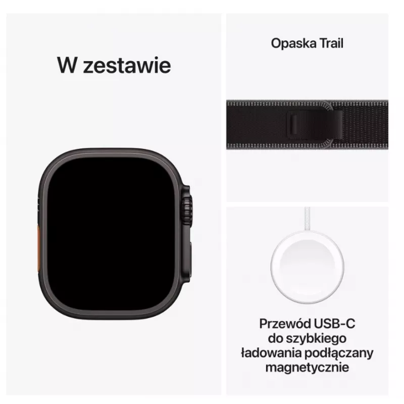 Smartwatch Apple Watch Ultra 3 GPS + Cellular 49mm caixa de titânio preta