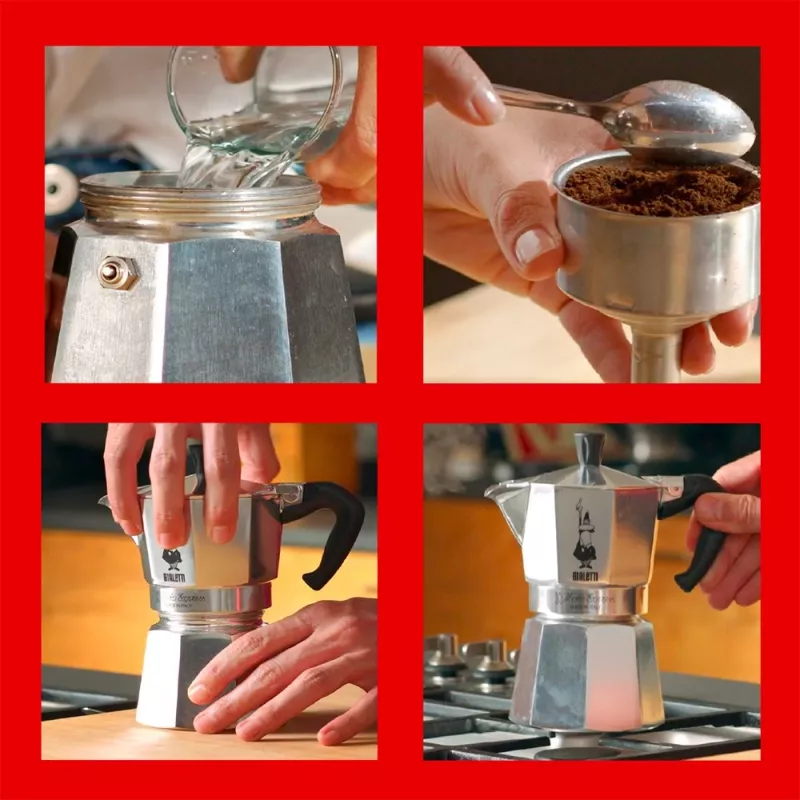 Cafeteira Moka Bialetti Moka Express 0,775 L alumínio, preto