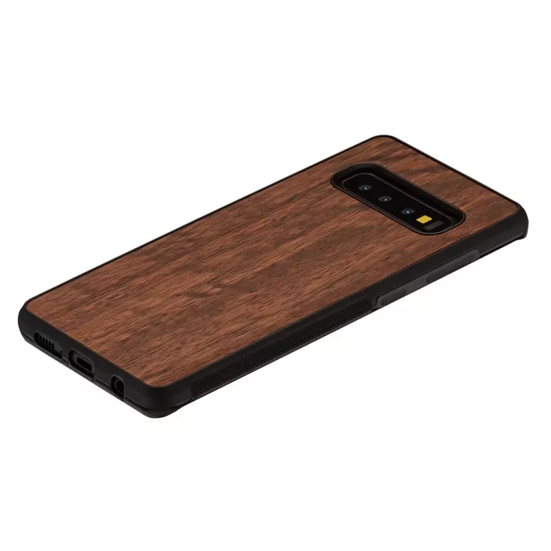 Capa para smartphone man and wood para Samsung Galaxy S10, design koala preto, capa protetora