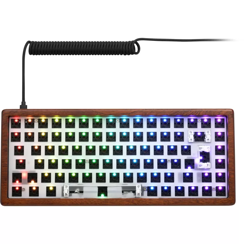 Sharkoon SKILLER SGK50 S3 Wood Barebone teclado gaming, RGB
