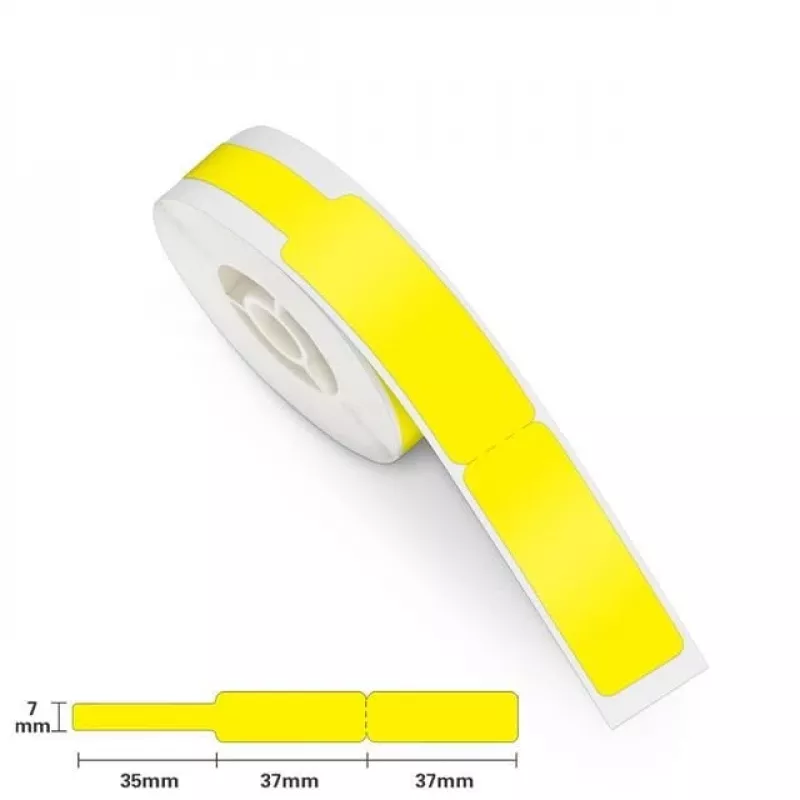NIIMBOT RXL12.5109-65Y etiquetas térmicas 12,5 x 109 mm, 65 etiquetas por rolo, amarelas, para D11/D110