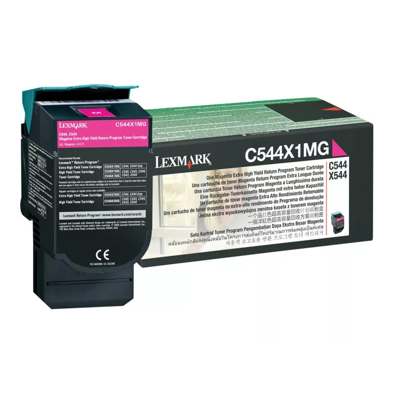 Lexmark C544X1MG cartucho de toner para C544/C546/X544/X546/X548, magenta, 4000 páginas