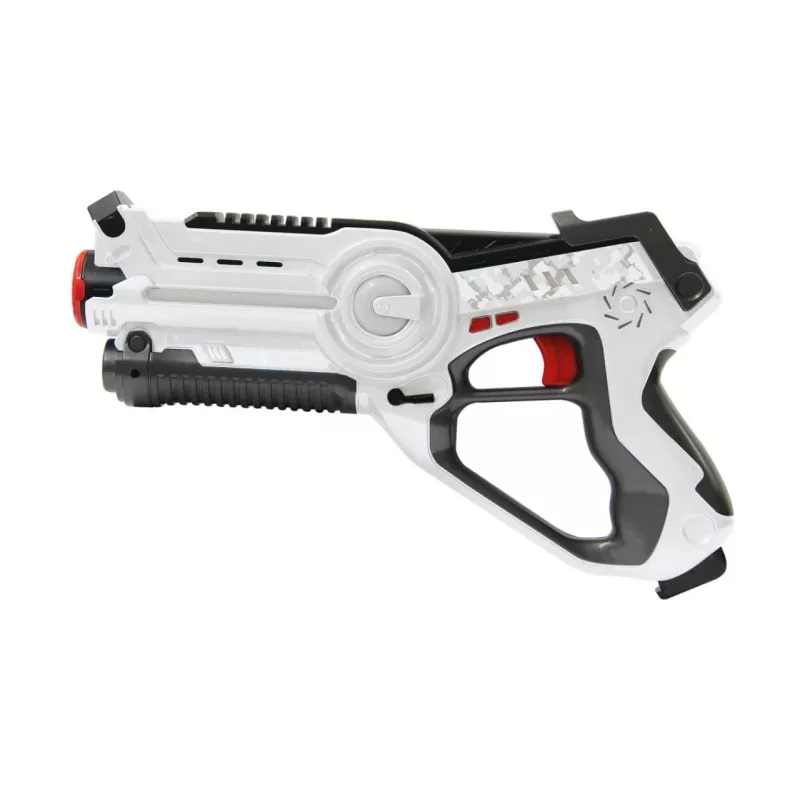 Jamara 410065 Impulse Laser Bug Hunt Set, pistola laser de brincar com alvo, branco/laranja