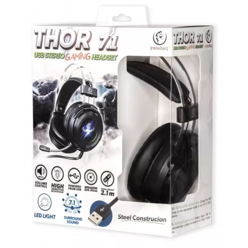 Auscultadores estéreo Rebeltec THOR RBLSLU00042