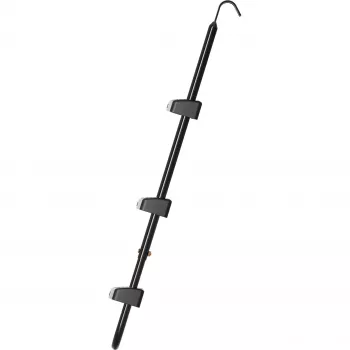 Escada para Trampolim HUDORA universal 70–100 cm, preta, degraus de segurança ajustáveis