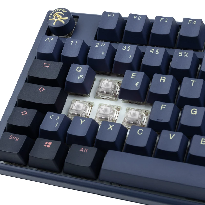 Teclado gaming Ducky One 3 Cosmic azul TKL, RGB-LED - MX-Ergo-Clear