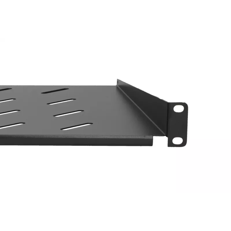 Prateleira Extralink SHELF 1U para armários de parede de 19 polegadas, 1U, 300 mm, preta, metal