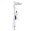 Divisória de secretária ergo office ER-301 W – proteção visual em aço com 1116 mm de largura com quadro magnético, branco, carga máx. 10 kg
