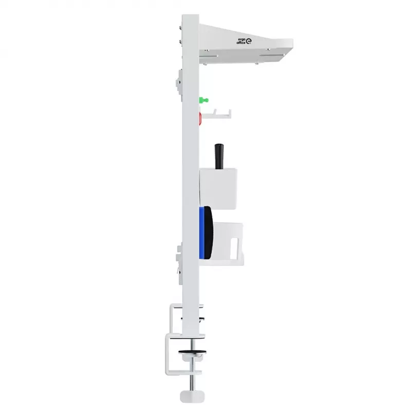 Divisória de secretária ergo office ER-301 W – proteção visual em aço com 1116 mm de largura com quadro magnético, branco, carga máx. 10 kg