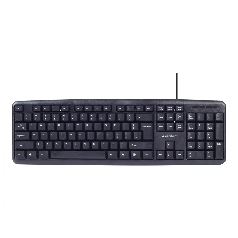 Gembird KBS-UO4-01 teclado rato incluído Office USB QWERTY inglês dos EUA preto
