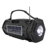Tracer Explorer TRAGLO47616 coluna Bluetooth portátil, TWS, Bluetooth 5.3, 15 W RMS, rádio FM, lanterna, painel solar, powerbank de 1800 mAh, microSD, preta