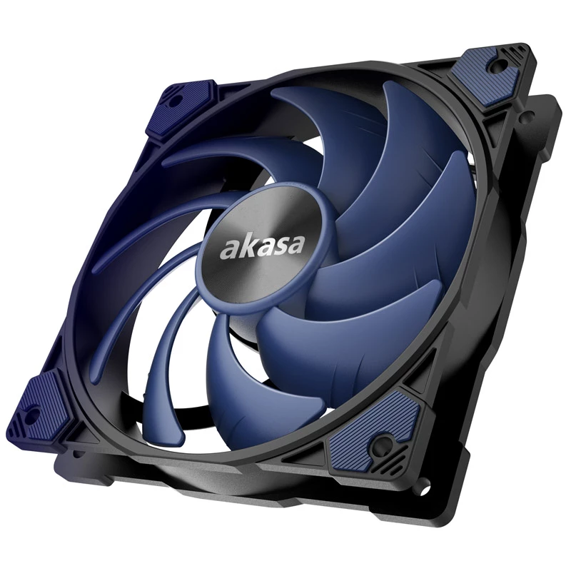 Dissipador de ar Akasa Alucia H4 12 cm preto azul rolamento hidrodinâmico