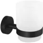 tesa 40566-00000-00 MOON preto copo de escova de dentes adesivo preto (mate), vidro fosco (40566-00000-00)