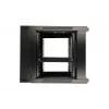 Armário Rackmount Extralink 6U 600x600 AZH preto montado na parede, basculante