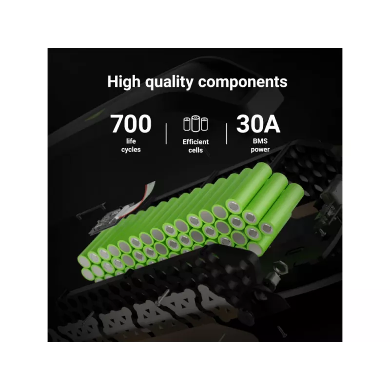 Bateria Green Cell EBIKEGCF03 48V 14500mAh Ião de lítio Preto