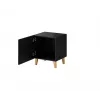 Conjunto de mesas de cabeceira cama meble PAFOS, 2 unid., 45×40×51 cm, preto mate, MDF/aglomerado