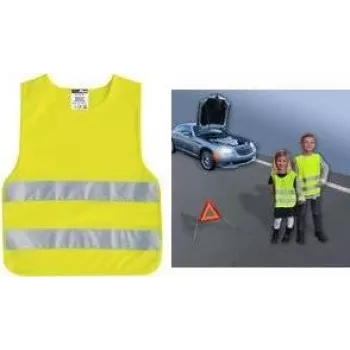 Colete de segurança para criança IWH colete de sinalização para criança 540303, amarelo fluorescente, 100% poliéster