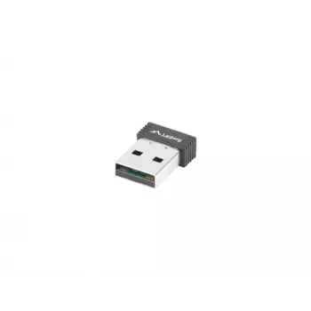 Adaptador USB Wi-Fi sem fios LANBERG NC-0150-WI — 150 Mbit/s, antena externa de 2 dBi, preto