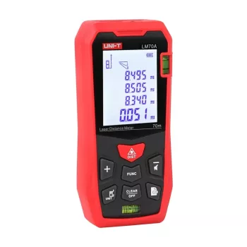Medidor de distância laser UNI-T LM70A – alcance de medição de 70 m, precisão de 1 mm