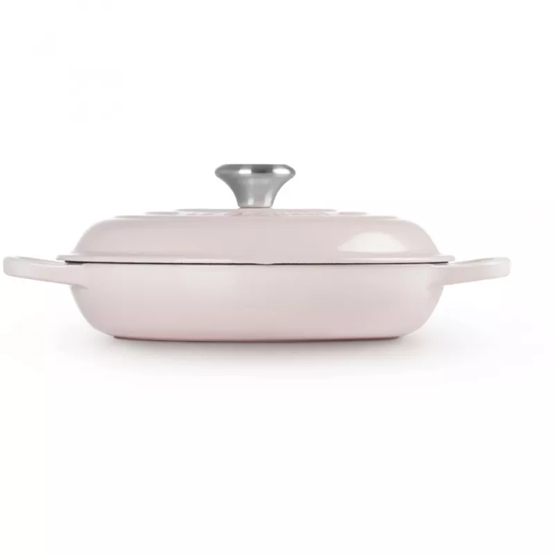 Le Creuset Signature 26 cm Gourmet Professional assadeira rosa