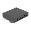 Patch panel DELOCK Mini Desktop RJ45 4 portas Cat.6A blindado preto, metal, 90×22×93 mm