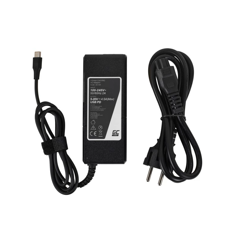 Fonte de alimentação Green Cell AD139P universal 90 W preto