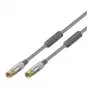 Wentronic Home Theater HT 601-0500 - cabo de antena - ficha F macho - ficha F macho - 5 m (52542)