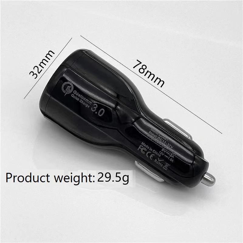 Manta MCC01QC3 carregador para automóvel, 2x USB, Quick Charge 3.0