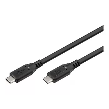 Cabo USB-C para USB-C 3.2 Gen2, 10 Gbit/s, 1m, preto, Power Delivery 3.0, 100W, 4K, 60Hz
