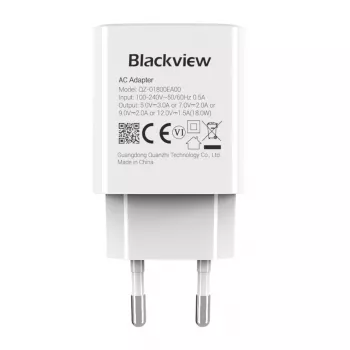 Carregador BLACKVIEW CHAR-18W 18 W de potência — carregador de parede USB compacto para dispositivos móveis