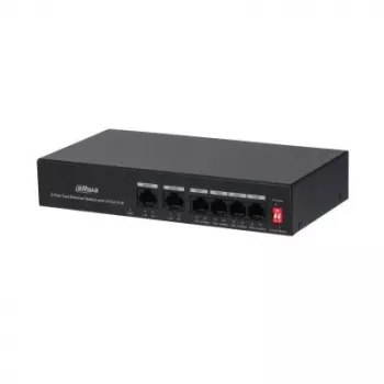 Switch de rede Dahua Technology PoE DH-PFS3006-4ET-36 Fast Ethernet (10/100) Power over Ethernet (PoE) preto