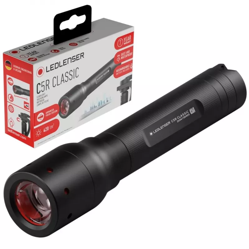 Lanterna Ledlenser 503151 preta lanterna de mão LED