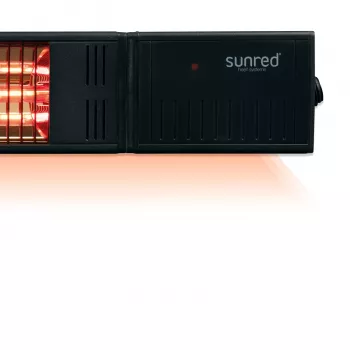 Aquecedor infravermelhos SUNRED RDS-15W-B Fortuna Wall 1500 W, preto, IP55, montagem na parede