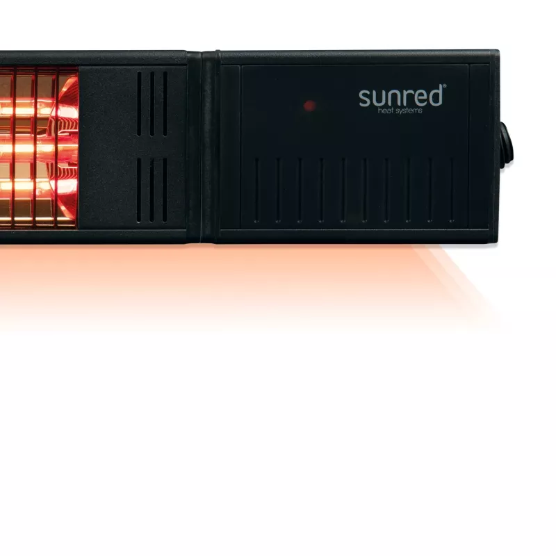 Aquecedor infravermelhos SUNRED RDS-15W-B Fortuna Wall 1500 W, preto, IP55, montagem na parede