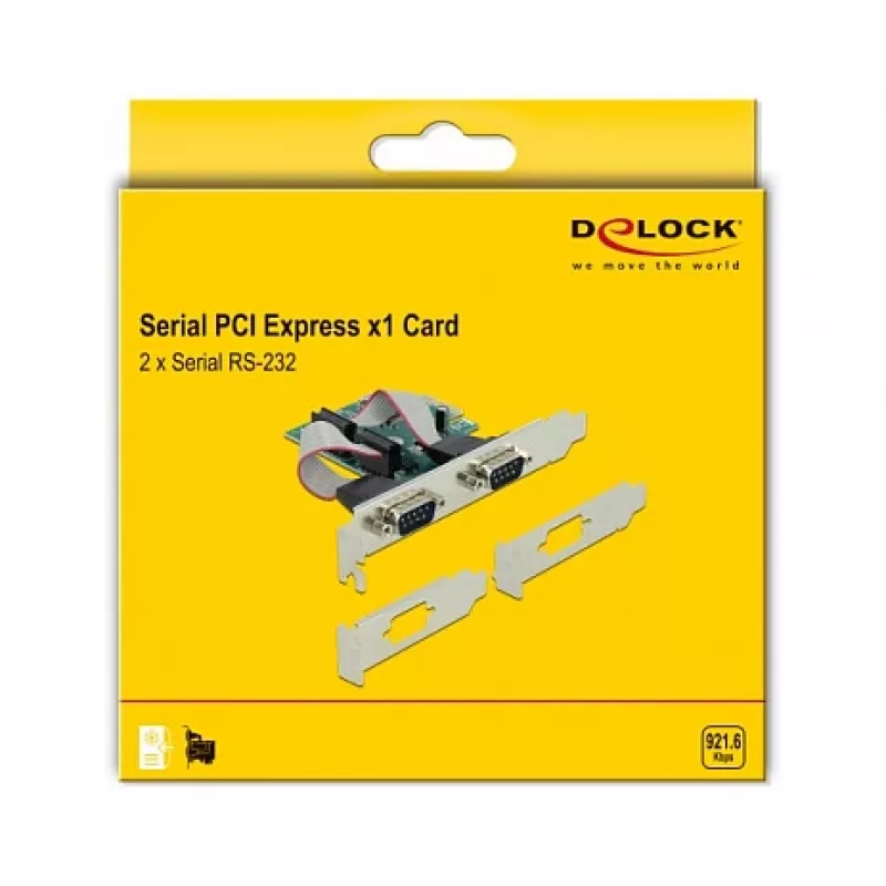 Placa DeLOCK PCI Express x1 para 2 x Série RS-232