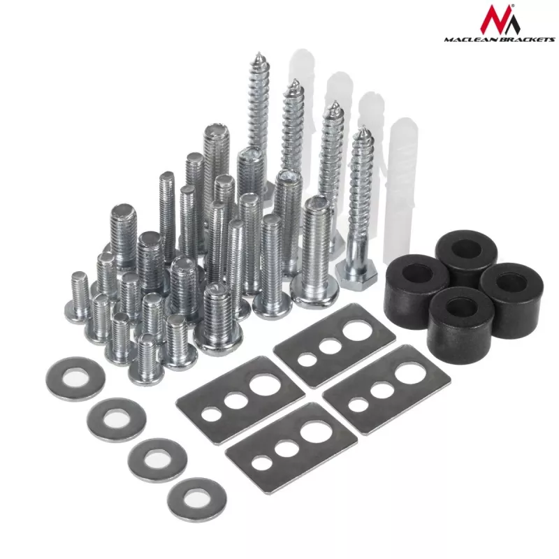 Maclean MC-760 suporte de parede para TV de 26–55 polegadas, VESA 100×100–400×400, máx. 30 kg, inclinação ±15°, distância à parede 7–46 cm, metal, preto
