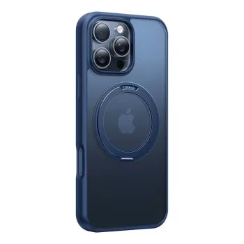 Capa protetora Torras Ostand Pro para iPhone 16 Pro, azul, design fino